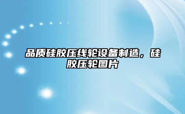 品質(zhì)硅膠壓線(xiàn)輪設備制造，硅膠壓輪圖片