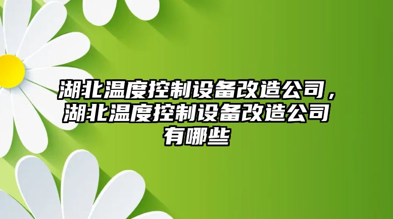 湖北溫度控制設備改造公司，湖北溫度控制設備改造公司有哪些