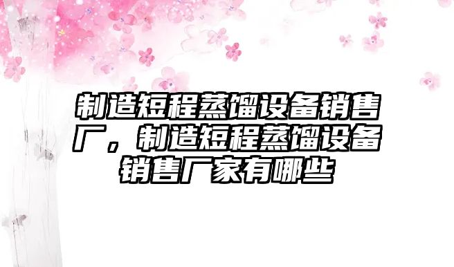 制造短程蒸餾設備銷(xiāo)售廠(chǎng)，制造短程蒸餾設備銷(xiāo)售廠(chǎng)家有哪些