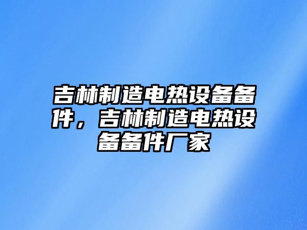 吉林制造電熱設備備件，吉林制造電熱設備備件廠(chǎng)家
