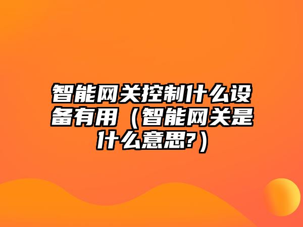 智能網(wǎng)關(guān)控制什么設備有用（智能網(wǎng)關(guān)是什么意思?）