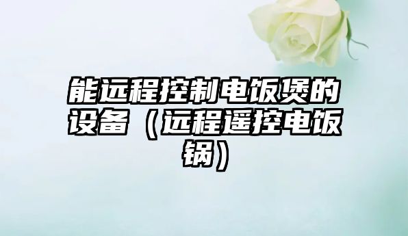 能遠程控制電飯煲的設備（遠程遙控電飯鍋）