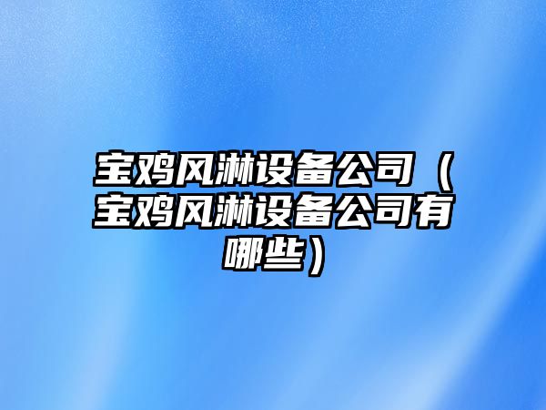 寶雞風(fēng)淋設備公司（寶雞風(fēng)淋設備公司有哪些）