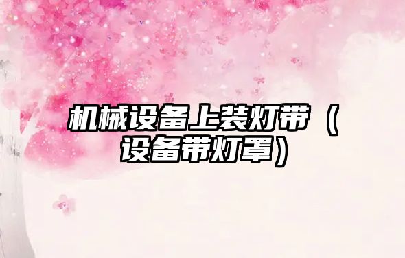機械設備上裝燈帶（設備帶燈罩）