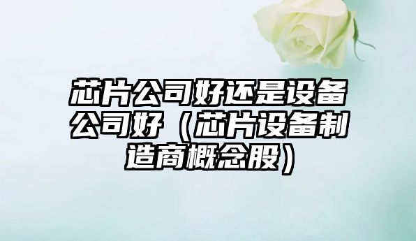 芯片公司好還是設備公司好（芯片設備制造商概念股）