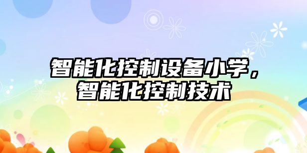 智能化控制設備小學(xué)，智能化控制技術(shù)