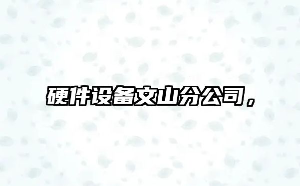 硬件設備文山分公司，