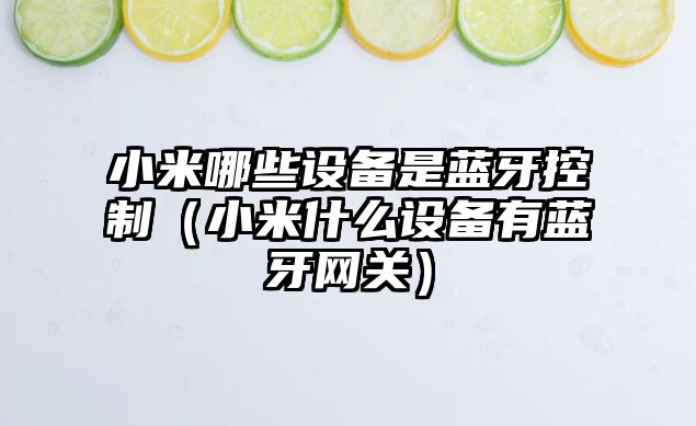 小米哪些設備是藍牙控制（小米什么設備有藍牙網(wǎng)關(guān)）