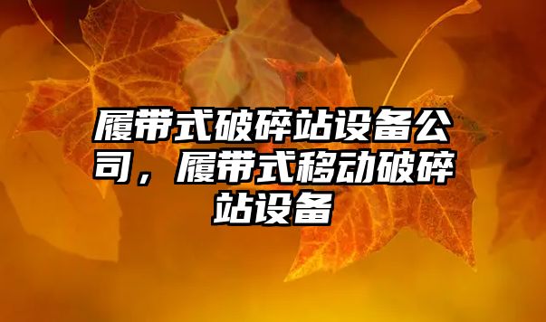 履帶式破碎站設備公司，履帶式移動(dòng)破碎站設備