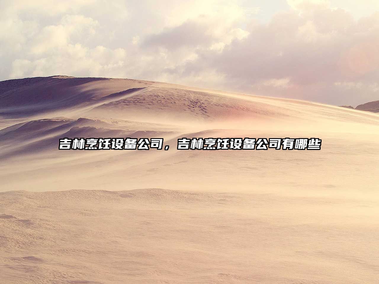吉林烹飪設備公司，吉林烹飪設備公司有哪些