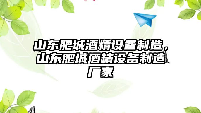 山東肥城酒精設備制造，山東肥城酒精設備制造廠(chǎng)家
