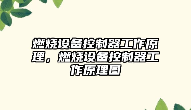 燃燒設備控制器工作原理，燃燒設備控制器工作原理圖