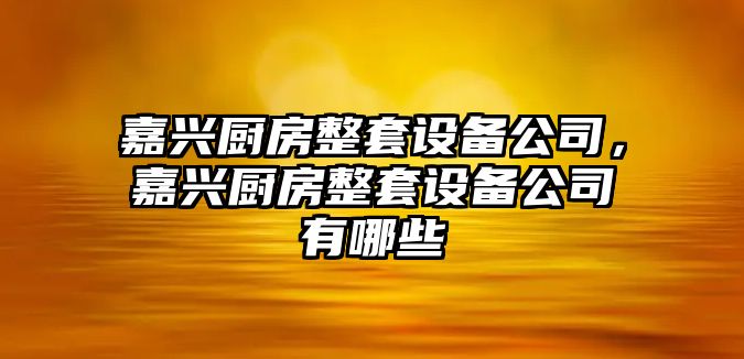 嘉興廚房整套設備公司，嘉興廚房整套設備公司有哪些