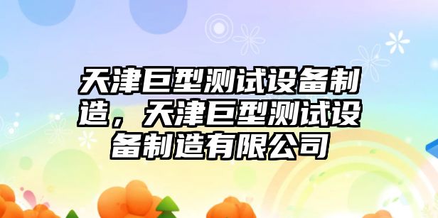 天津巨型測試設備制造，天津巨型測試設備制造有限公司