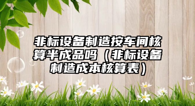 非標設備制造按車(chē)間核算半成品嗎（非標設備制造成本核算表）