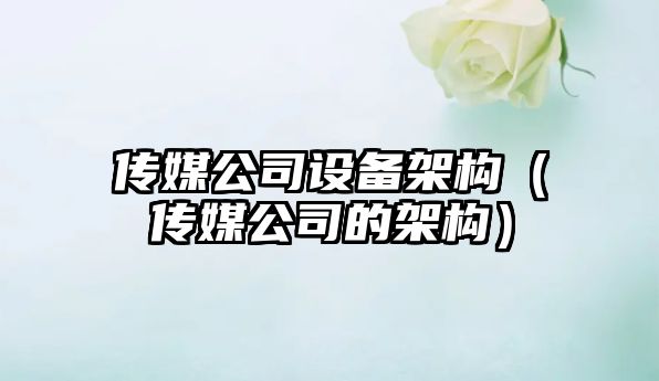 傳媒公司設備架構（傳媒公司的架構）