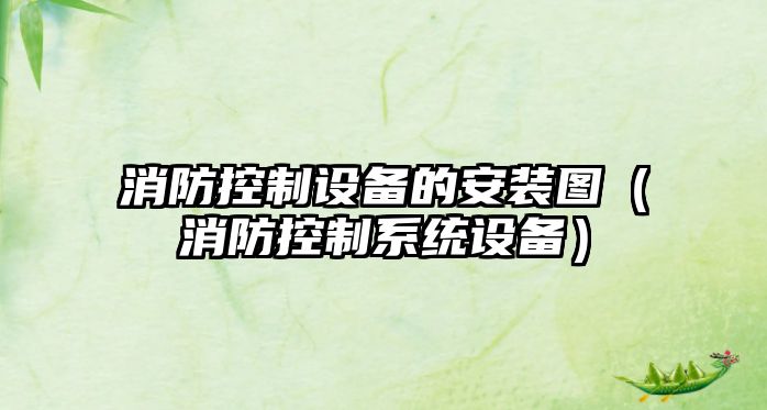 消防控制設備的安裝圖（消防控制系統設備）
