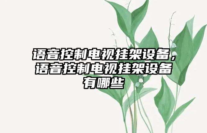 語(yǔ)音控制電視掛架設備，語(yǔ)音控制電視掛架設備有哪些