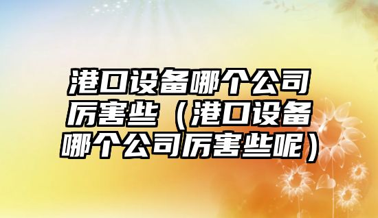 港口設備哪個(gè)公司厲害些（港口設備哪個(gè)公司厲害些呢）