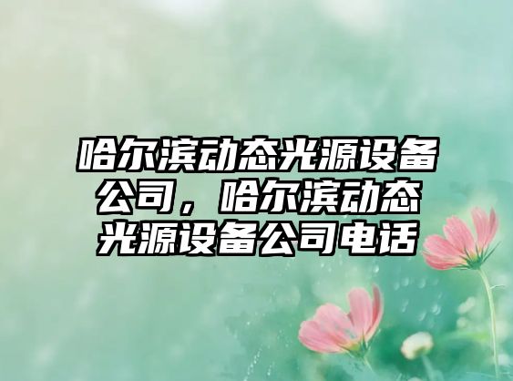 哈爾濱動(dòng)態(tài)光源設備公司，哈爾濱動(dòng)態(tài)光源設備公司電話(huà)