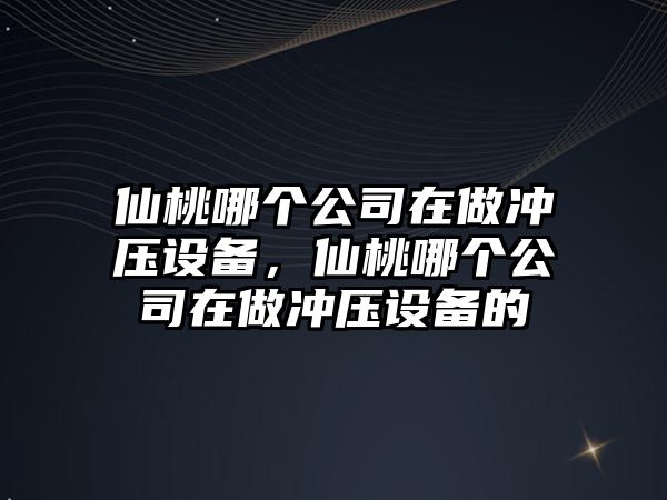 仙桃哪個(gè)公司在做沖壓設備，仙桃哪個(gè)公司在做沖壓設備的