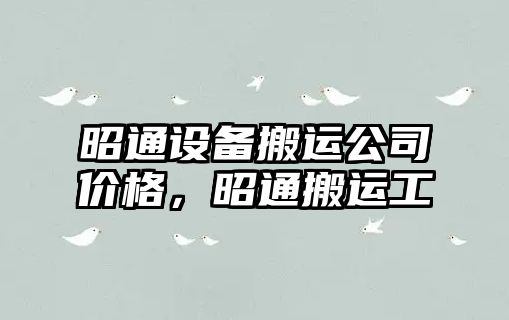 昭通設備搬運公司價(jià)格，昭通搬運工