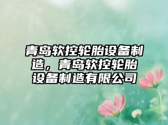 青島軟控輪胎設備制造，青島軟控輪胎設備制造有限公司