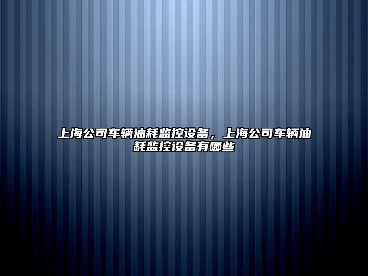 上海公司車(chē)輛油耗監控設備，上海公司車(chē)輛油耗監控設備有哪些