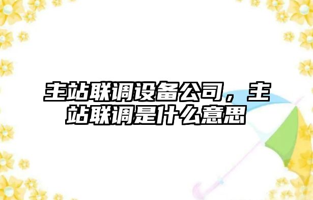 主站聯(lián)調設備公司，主站聯(lián)調是什么意思