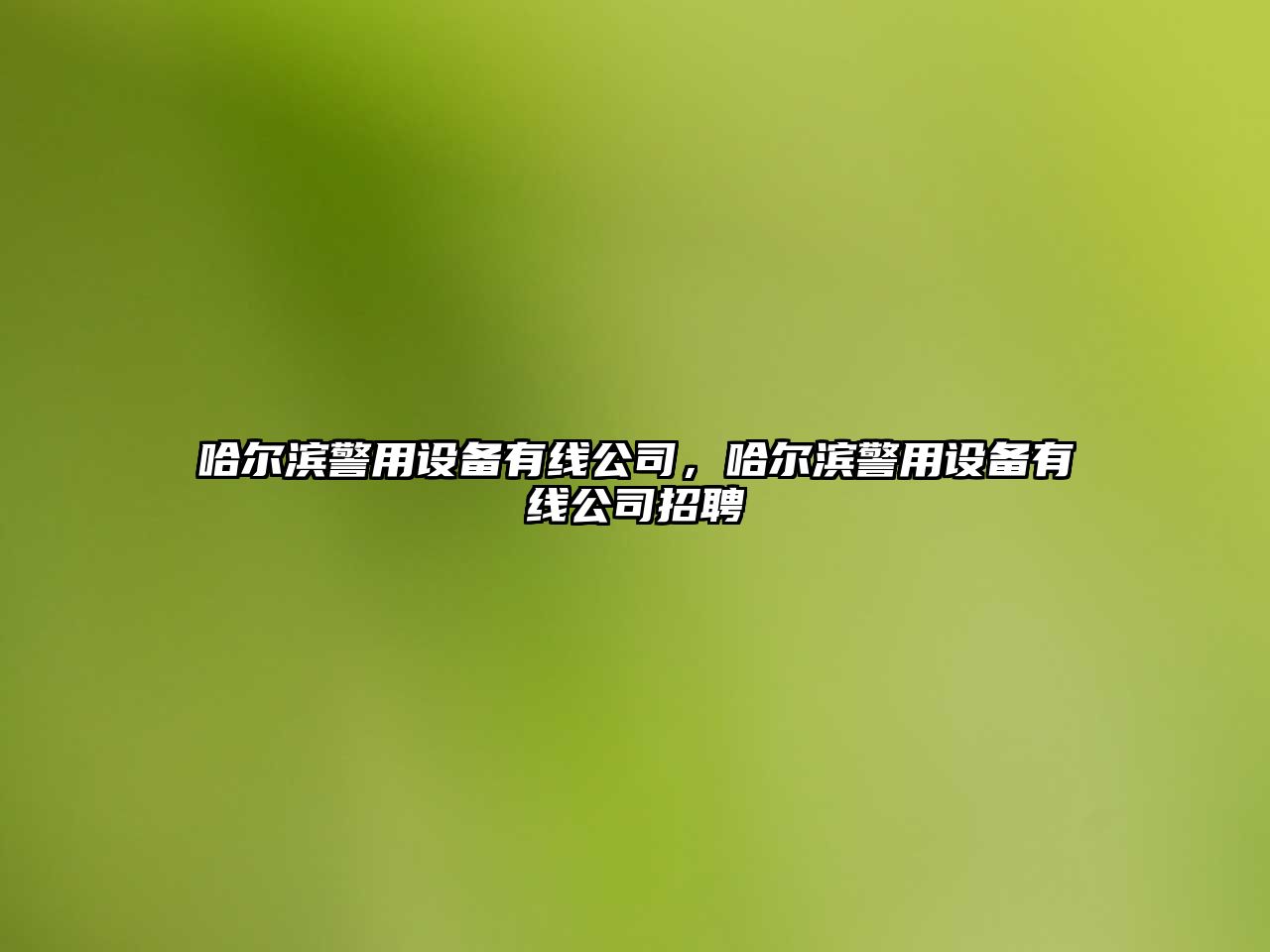 哈爾濱警用設備有線(xiàn)公司，哈爾濱警用設備有線(xiàn)公司招聘