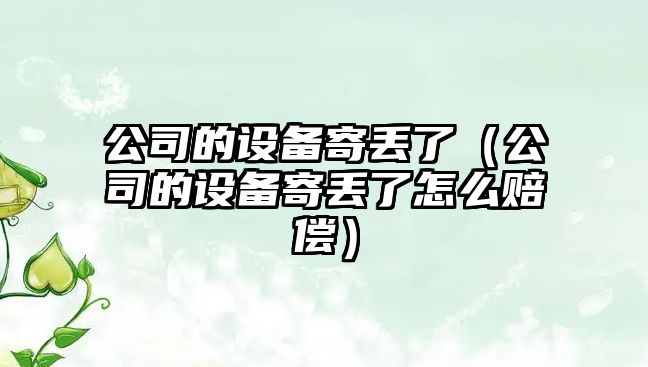 公司的設備寄丟了（公司的設備寄丟了怎么賠償）
