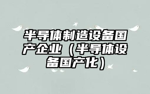 半導體制造設備國產(chǎn)企業(yè)（半導體設備國產(chǎn)化）