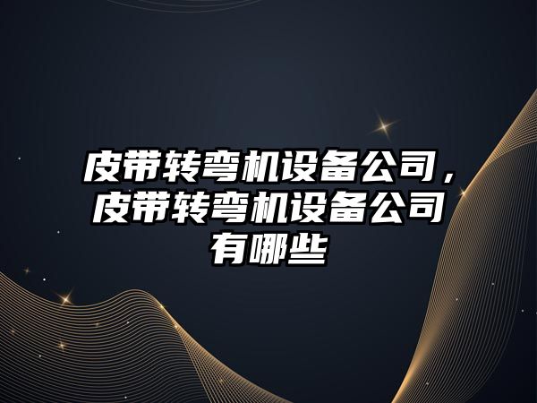 皮帶轉彎機設備公司，皮帶轉彎機設備公司有哪些