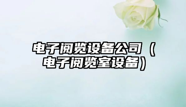 電子閱覽設備公司（電子閱覽室設備）