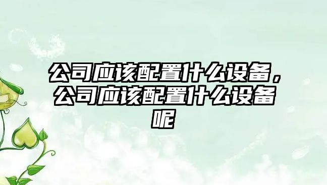 公司應該配置什么設備，公司應該配置什么設備呢