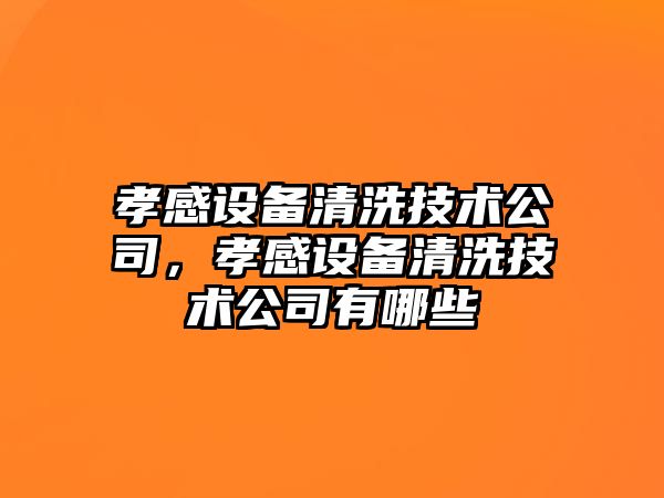 孝感設備清洗技術(shù)公司，孝感設備清洗技術(shù)公司有哪些