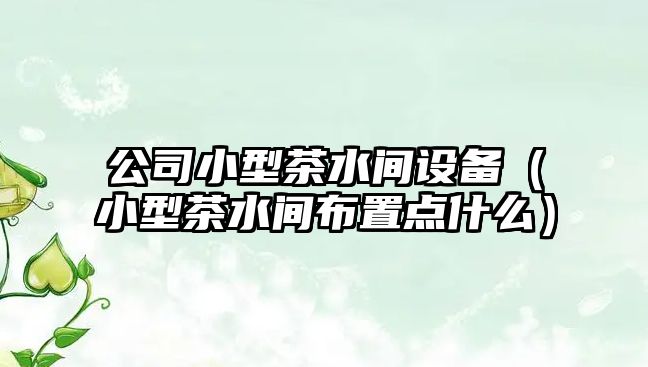 公司小型茶水間設備（小型茶水間布置點(diǎn)什么）