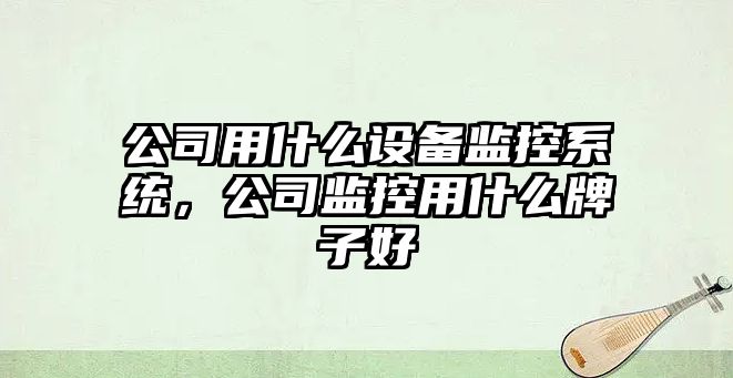 公司用什么設備監控系統，公司監控用什么牌子好