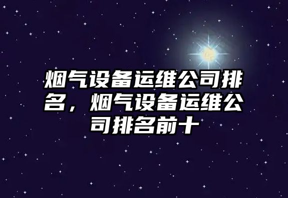 煙氣設備運維公司排名，煙氣設備運維公司排名前十