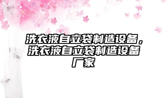 洗衣液自立袋制造設備，洗衣液自立袋制造設備廠(chǎng)家