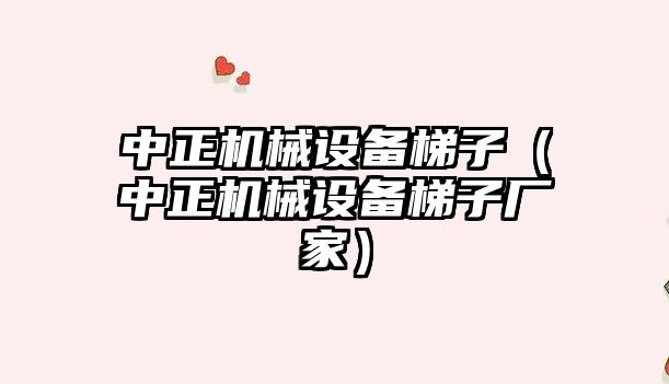 中正機械設備梯子（中正機械設備梯子廠(chǎng)家）