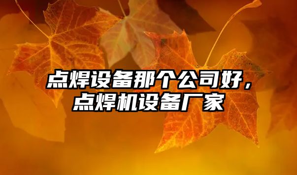點(diǎn)焊設備那個(gè)公司好，點(diǎn)焊機設備廠(chǎng)家