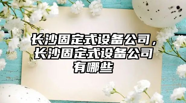 長(cháng)沙固定式設備公司，長(cháng)沙固定式設備公司有哪些