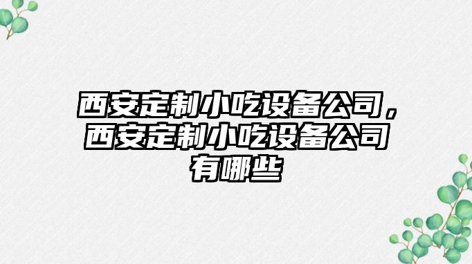 西安定制小吃設備公司，西安定制小吃設備公司有哪些