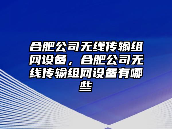 合肥公司無(wú)線(xiàn)傳輸組網(wǎng)設備，合肥公司無(wú)線(xiàn)傳輸組網(wǎng)設備有哪些