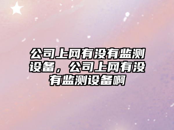 公司上網(wǎng)有沒(méi)有監測設備，公司上網(wǎng)有沒(méi)有監測設備啊