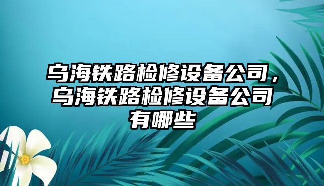 烏海鐵路檢修設備公司，烏海鐵路檢修設備公司有哪些