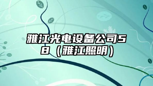 雅江光電設備公司58（雅江照明）