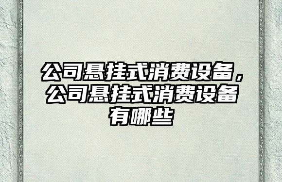 公司懸掛式消費設備，公司懸掛式消費設備有哪些