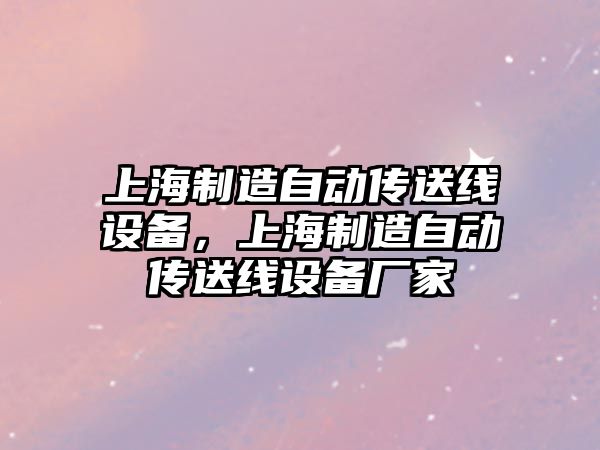 上海制造自動(dòng)傳送線(xiàn)設備，上海制造自動(dòng)傳送線(xiàn)設備廠(chǎng)家